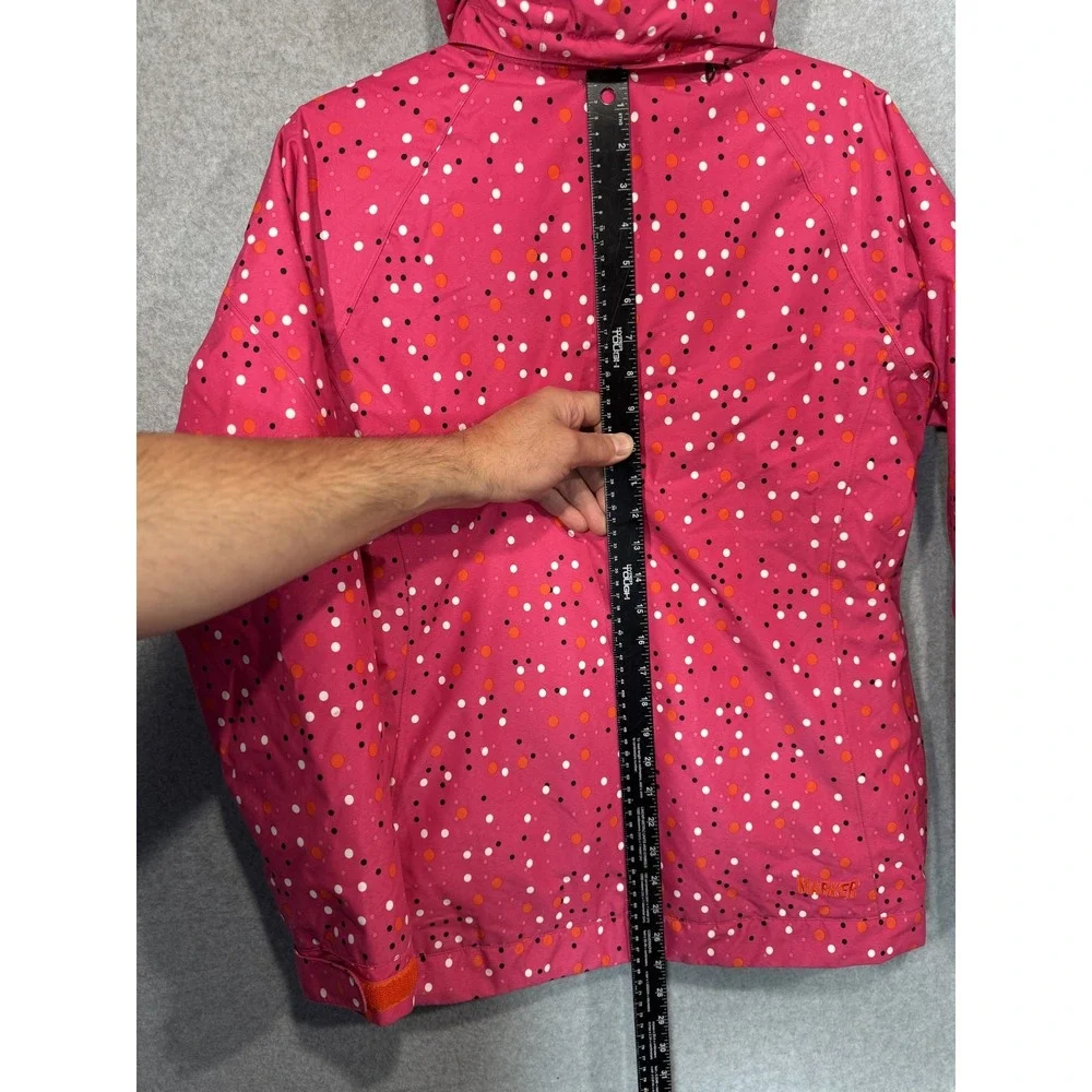 Marker Jacket Youth Girls 14 Pink Dotted Hooded Full Zip Ski‎ Snow Winter Coat